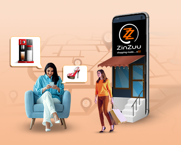 Mobile marketplace illustration